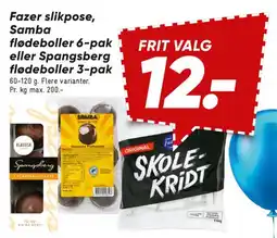 Bilka Fazer slikpose / flødeboller (Samba / Spangsberg) tilbud