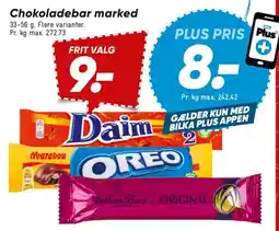 Bilka Chokoladebar - mærkevarianter tilbud