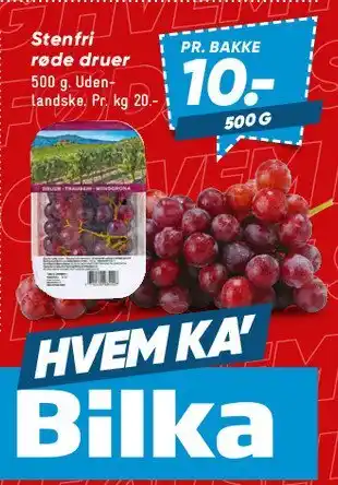 Stenfri røde druer