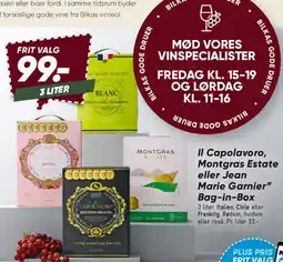 Bilka Bag-in-Box vin, 3 liter tilbud
