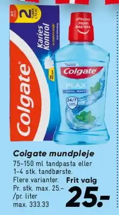 Bilka Colgate mundpleje / State elektrolytter tilbud