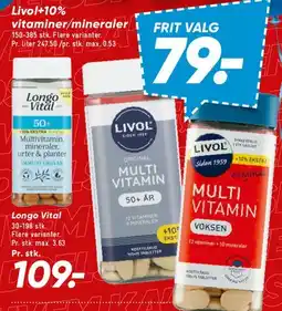 Bilka Livol multivitamin / Longo Vital tilbud