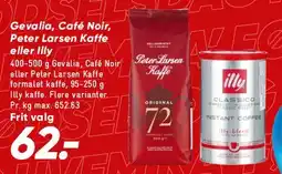 Bilka Gevalia, Café Noir, Peter Larsen eller illy kaffe tilbud