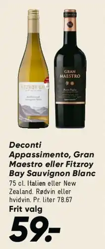 Bilka Deconti Appassimento / Gran Maestro / Fitzroy Bay tilbud