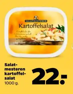 Netto Salat- mesteren kartoffel- salat 1000 g. tilbud
