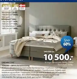 JYSK DREAMZONE TONDRA + BRYA elevationsseng tilbud