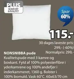 JYSK NONSNIBBA pude tilbud