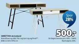 JYSK ABBETVED skrivebord tilbud