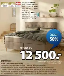 JYSK DREAMZONE REIPA + BRYA kontinentalseng tilbud
