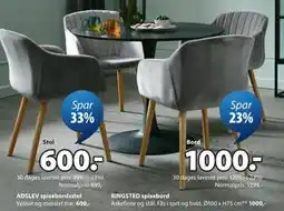 JYSK ADSLEV spisebordsstol tilbud