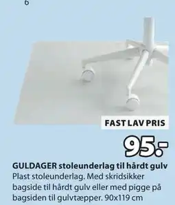 JYSK GULDAGER stoleunderlag til hårdt gulv tilbud