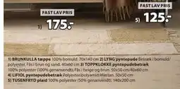 JYSK BRUNKULLA tæppe tilbud