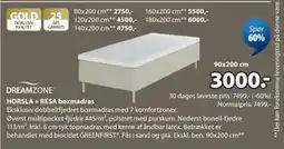 JYSK DREAMZONE HORSLA + RESA boxmadras tilbud