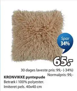 JYSK KRONVIKKE pyntepude tilbud