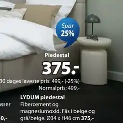 JYSK LYDUM piedestal tilbud