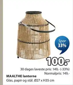 JYSK MAALTHE lanterne tilbud