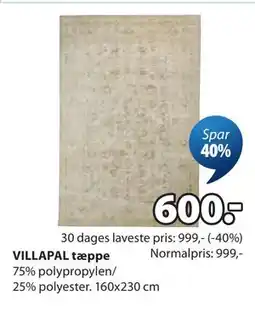 JYSK VILLAPAL tæppe tilbud
