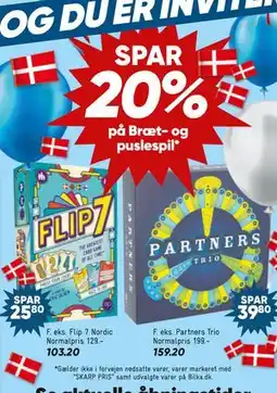 Bilka SPAR 20% på Bræt- og puslespil tilbud