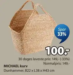 JYSK MICHAEL kurv tilbud