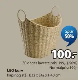 JYSK LEO kurv tilbud
