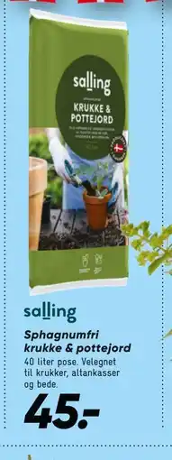 Bilka salling Sphagnumfri krukke & pottejord tilbud