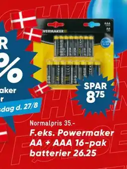 Bilka Powermaker AA + AAA 16-pak batterier tilbud