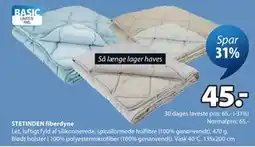 JYSK STETINDEN fiberdyne tilbud