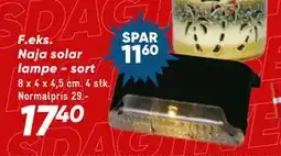 Bilka Naja solar lampe - sort tilbud