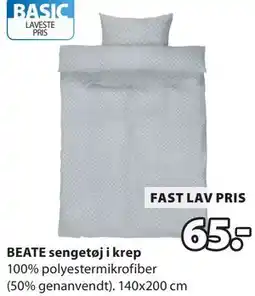 JYSK BEATE sengetøj i krep tilbud