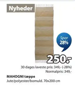 JYSK MAHOGNI tæppe tilbud