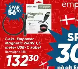 Bilka Empower Magnetic 240W 1,5 meter USB-C kabel tilbud