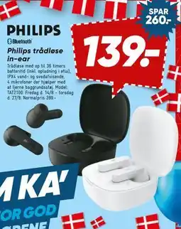 Bilka Philips trådløse in-ear tilbud