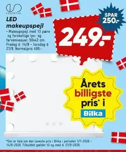 Bilka LED makeupspejl tilbud