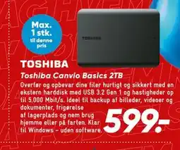 Bilka Toshiba Canvio Basics 2TB tilbud