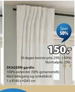 JYSK SKAGERN gardin tilbud