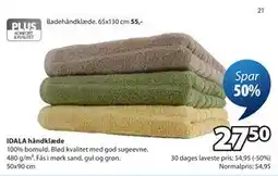 JYSK IDALA håndklæde tilbud
