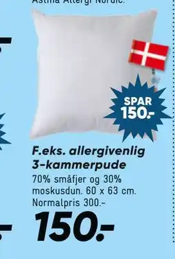 Bilka allergivenlig 3-kammerpude tilbud
