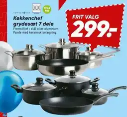 Bilka Køkkenchef grydesæt 7 dele tilbud