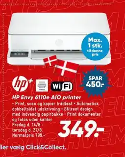 Bilka HP Envy 6110e AIO printer tilbud