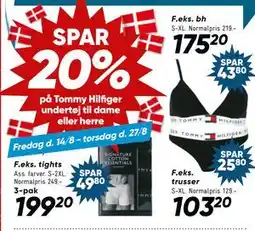 Bilka SPAR 20% på Tommy Hilfiger undertøj til dame eller herre tilbud
