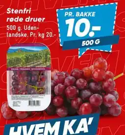 Bilka Stenfri røde druer tilbud