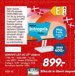 Bilka LENOVO L27-4C 27” skærm tilbud