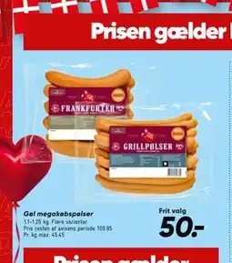 Bilka Gøl megakøbspølser tilbud