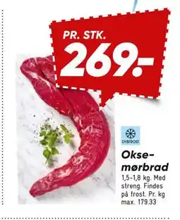 Bilka Okse mørbrad tilbud