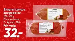 Bilka Slagter Lampe spegepølse tilbud