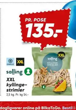 Bilka XXL kyllingestrimler tilbud