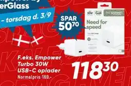 Bilka Empower Turbo 30W USB-C oplader tilbud