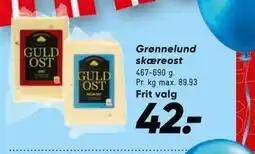 Bilka Grønnelund skæreost tilbud