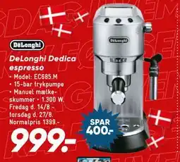 Bilka DeLonghi Dedica espresso tilbud
