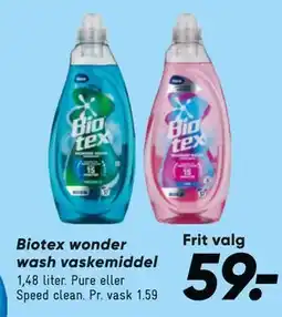 Bilka Biotex wonder wash vaskemiddel tilbud